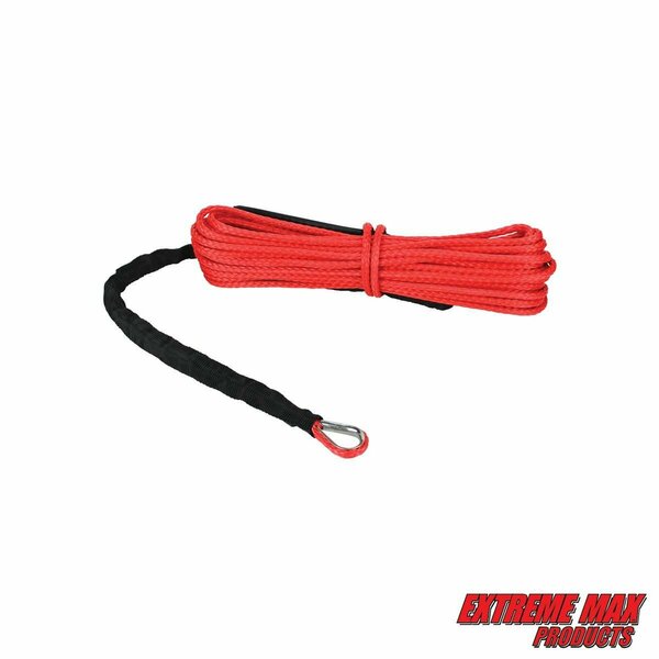 Extreme Max Extreme Max 5600.3206 "The Devil's Hair" Synthetic ATV / UTV Winch Rope - Red 5600.3206